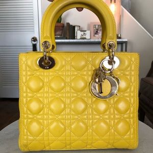 ✨SOLD✨ Christian Dior Yellow Leather Tote